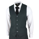 Mens Tweed Olive Green 3 Piece Suit Tailored Fir Classic Vintage 1920s Wedding