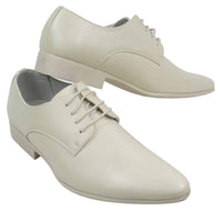 Mens Blue Black Cream Beige Leather Italian Design Shoes Pointed Laced Smart