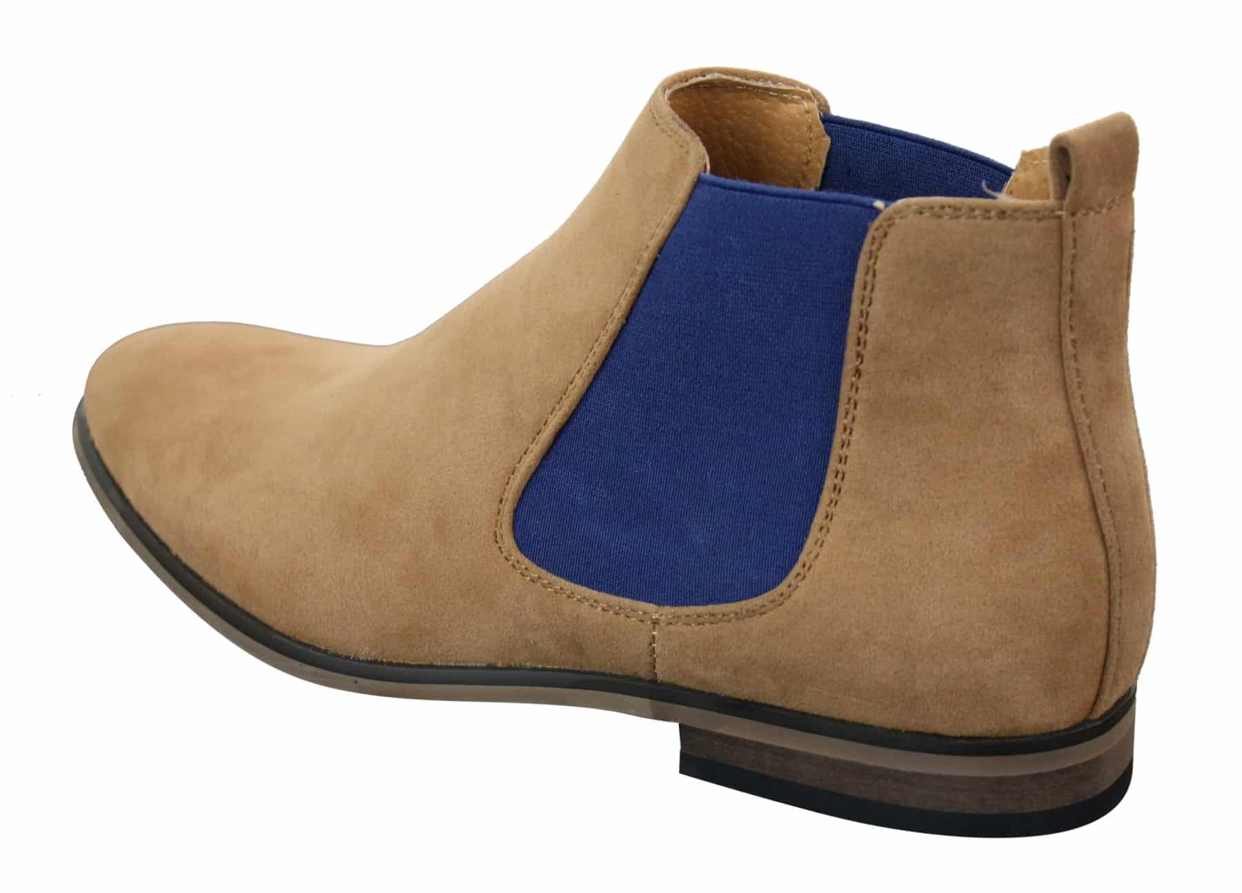 Mens Italian Suede Slip On Ankle Boots Smart Casual Desert Chelsea Dealer