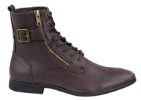 Mens Zip-Up Military Peaky Blinders Boots