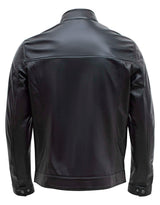 Happy Gentleman B107 - Lamb Leather Clean Style Black Jacket for Men - Slim Fit
