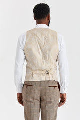 Garnitur Harris Brown Tweed z kamizelką Mayfair Stone