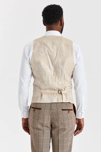 Garnitur Harris Brown Tweed z kamizelką Mayfair Stone