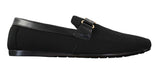 Fiorello HD0112-03 - Mens Iconic Black Navy Italian Design Slip On Smart Casual Loafers Mocassins Driving Shoes