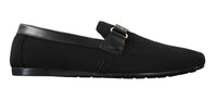 Fiorello HD0112-03 - Mens Iconic Black Navy Italian Design Slip On Smart Casual Loafers Mocassins Driving Shoes