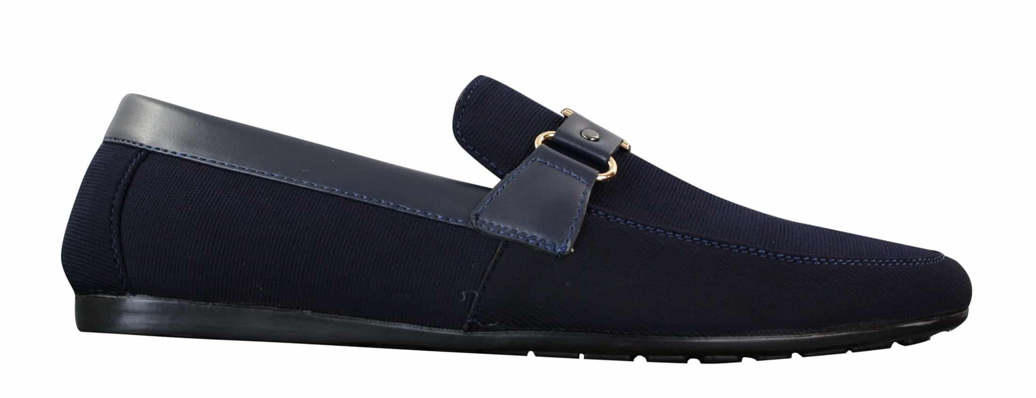Fiorello HD0112-03 - Mens Iconic Black Navy Italian Design Slip On Smart Casual Loafers Mocassins Driving Shoes