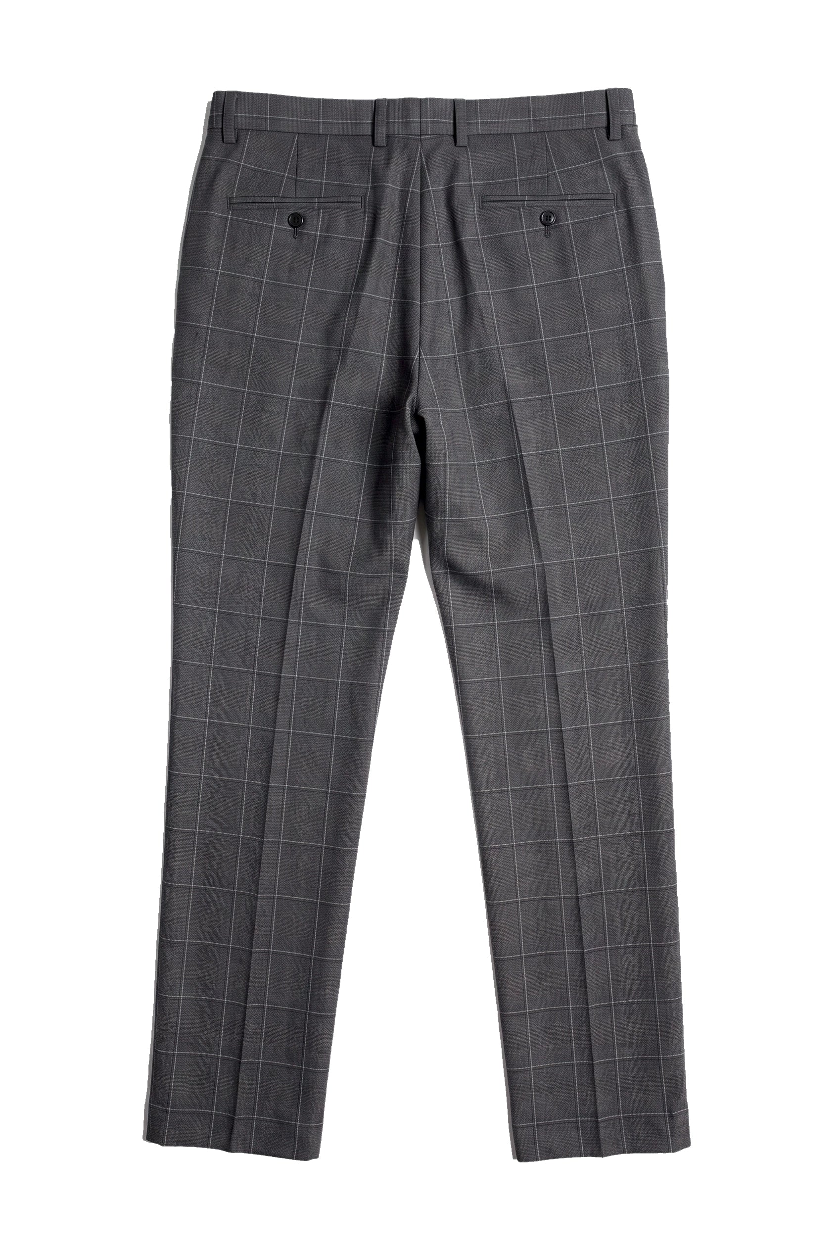 Hobbs - Męskie spodnie w szarą kratkę w stylu vintage retro smart wedding