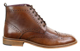 Mens Brogue Ankle Boots  Tan