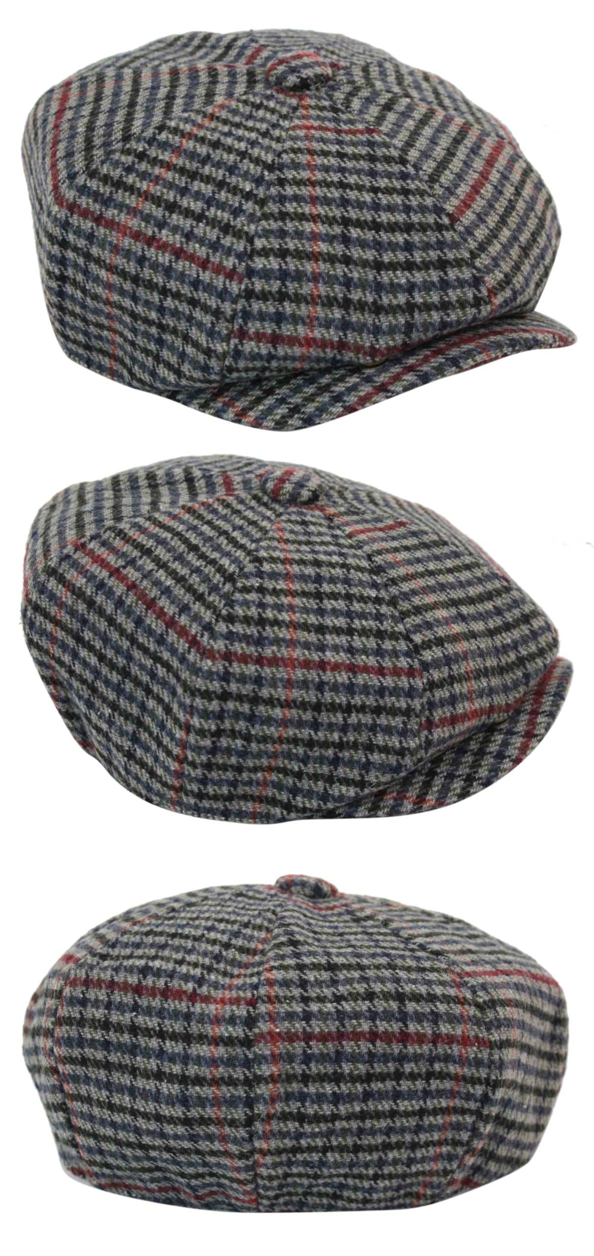 Men Classic Check Newsboy Cap