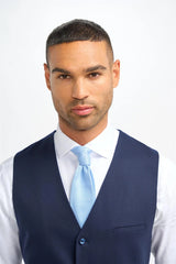 James - męska granatowa wełniana kamizelka