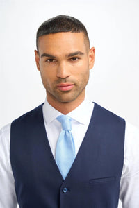 James - męska granatowa wełniana kamizelka