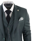 James Men's 3-Piece Classic Green Suit