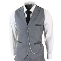 James Men's 3-Piece Grey Classic Fit Suit