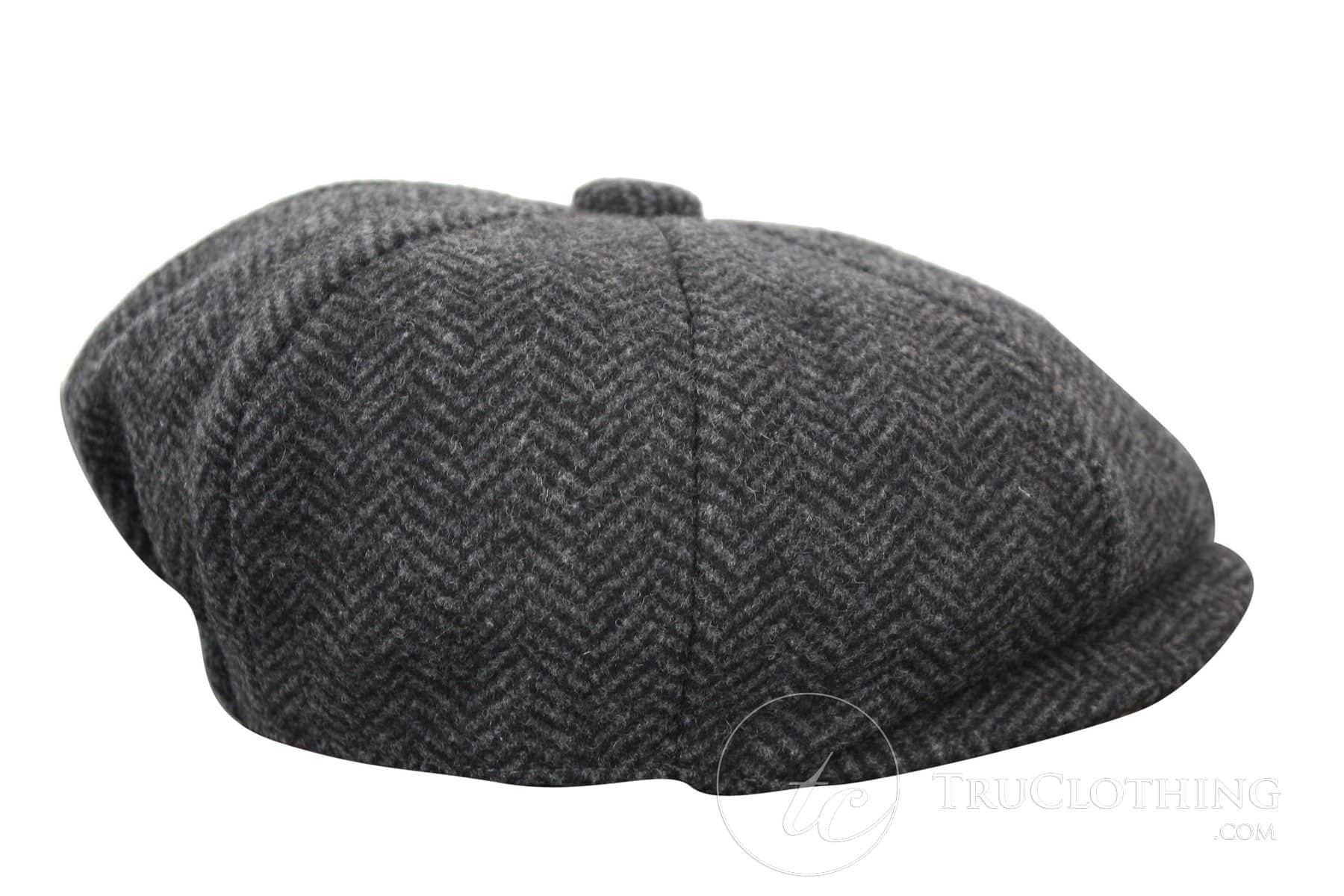 Kids Peaky Blinders Newsboy Tweed Herringbone 8 Panel Hat