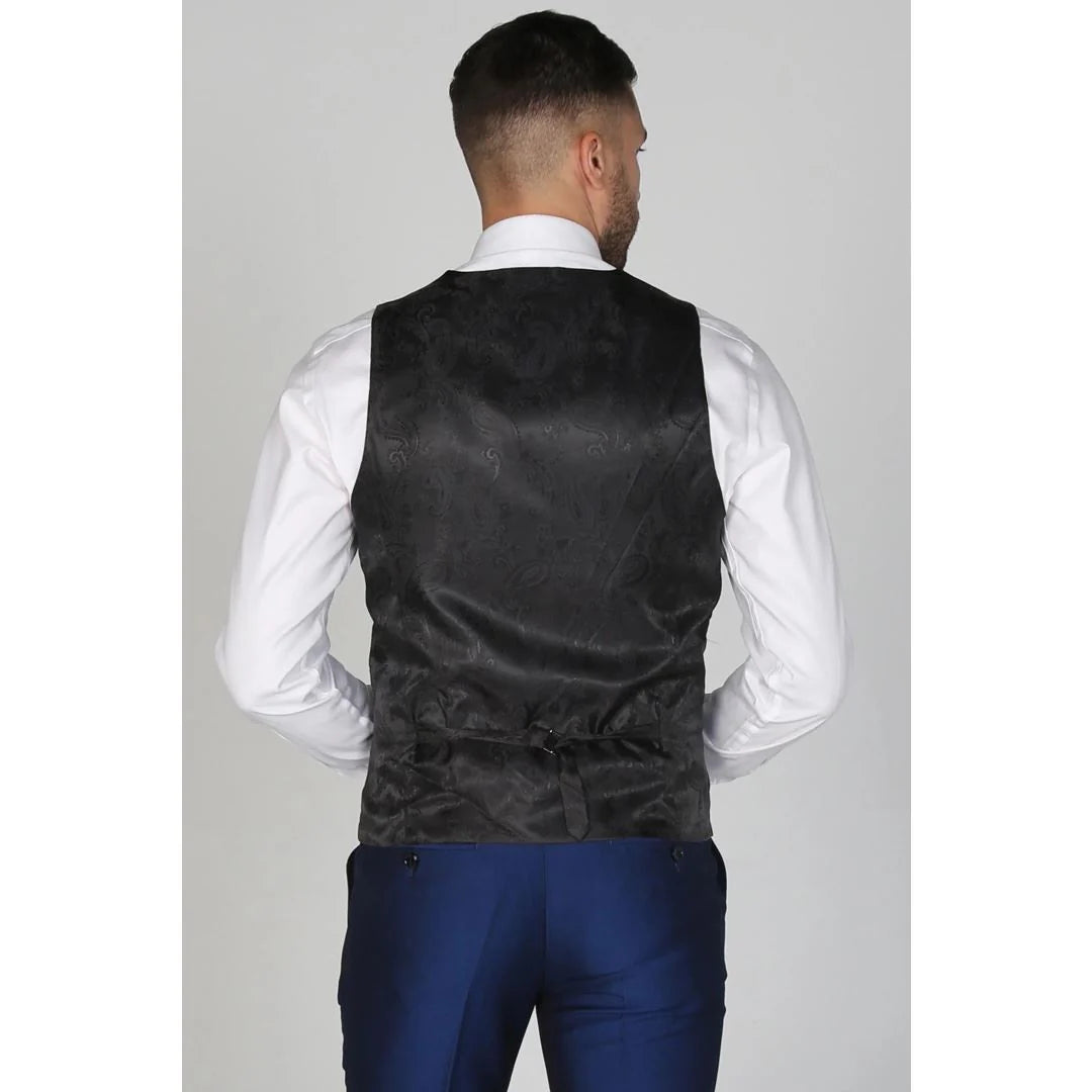 Kingsley - Men's Plain Blue Waistcoat