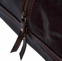 Mens Hand Made Real Leather Travel Bag - Brown