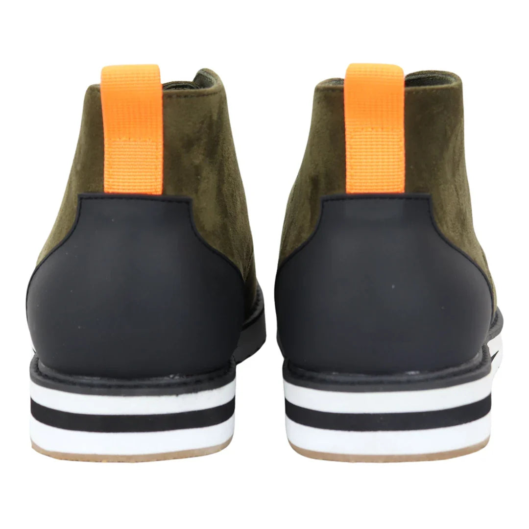 Men's Lace Up Suede Desert Green Boots