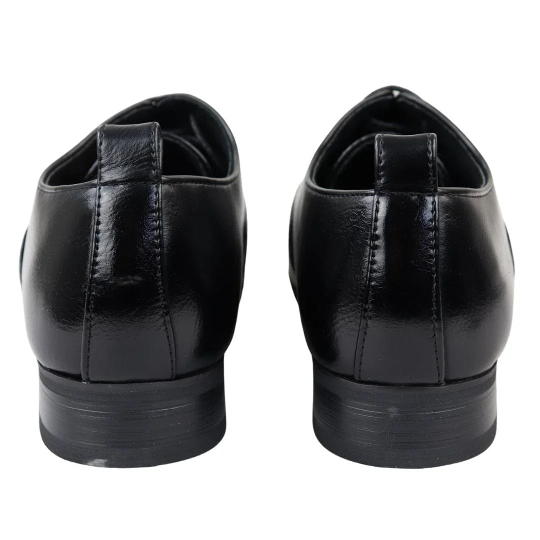 Men's Lace Up Black Derby Oxford Shoes
