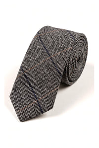 Krawaty męskie Marc Darcy Tweed w jodełkę z teksturą Klasyczne vintage retro DX7