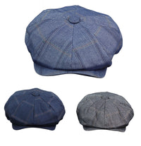 Men's 8 Panel Peaky BlindersTweed Flat Cap - Cavani Connall