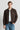 Męska brązowa minimalistyczna elegancka kurtka typu bomber