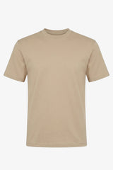 Klasyczny brązowy bawełniany T-shirt męski