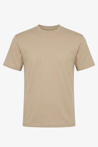 Klasyczny brązowy bawełniany T-shirt męski