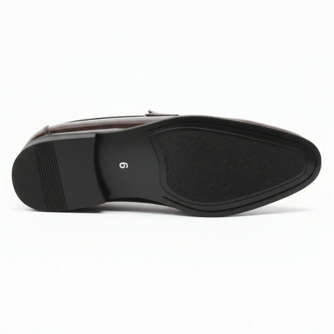 Męskie mokasyny typu „penny” ze sztucznej skóry