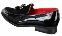 Men's Faux Patend and Suede Leather Loafers