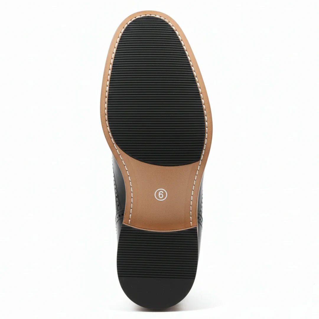 Męskie botki typu brogsy z zapięciem na rzep