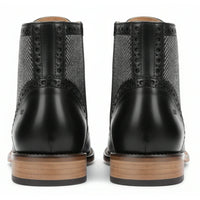 Męskie botki typu brogsy z zapięciem na rzep