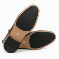 Męskie botki typu brogsy z zapięciem na rzep