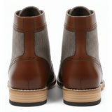 Męskie botki typu brogsy z zapięciem na rzep