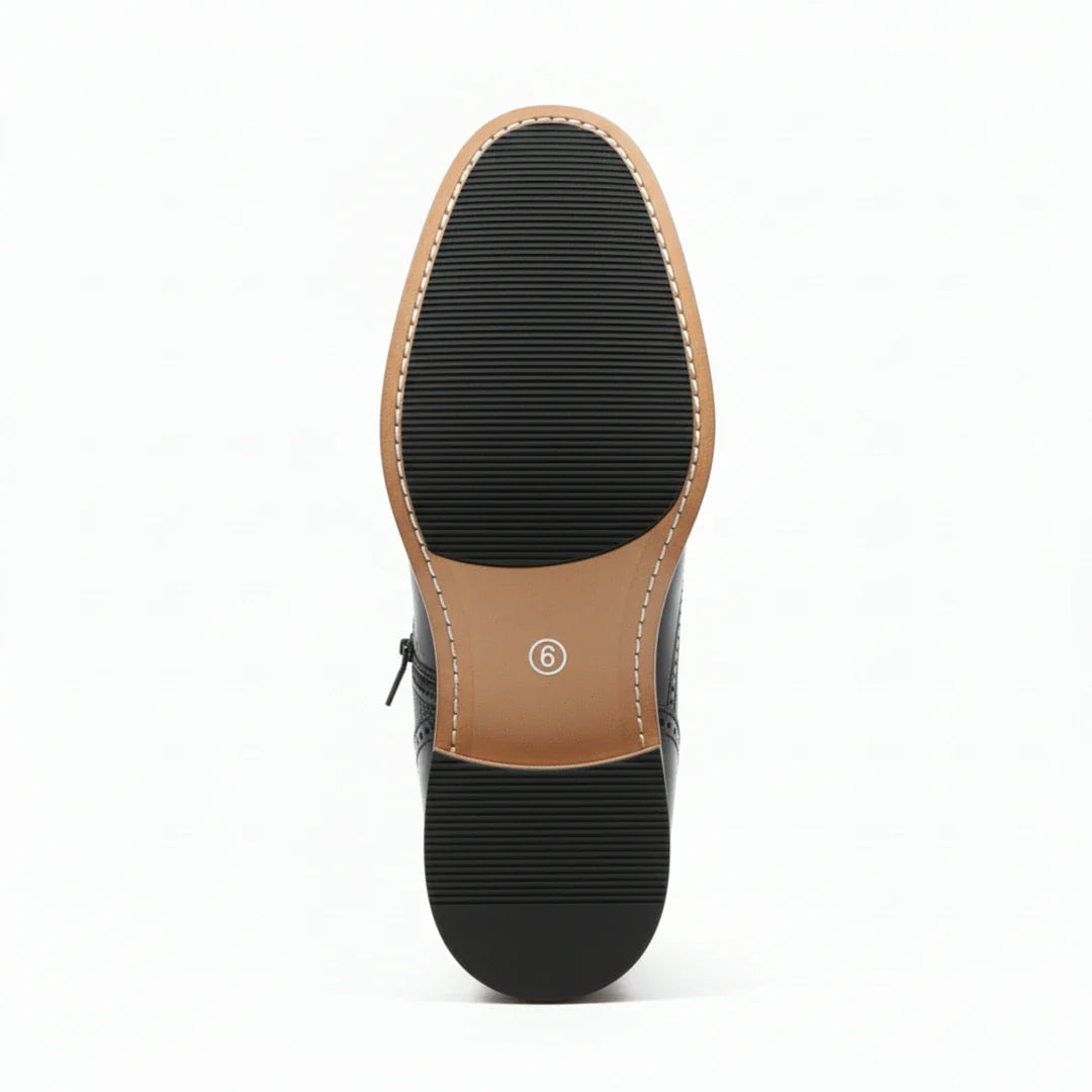 Męskie botki typu brogsy z zapięciem na rzep