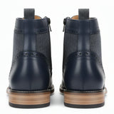 Męskie botki typu brogsy z zapięciem na rzep