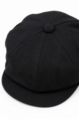 Męska 8-panelowa czapka Razor Summer Black Baker Boy Cotton Blinders Newsboy Flat Cap Shelby