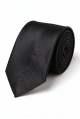 Męski zestaw black tie z poszetką i spinkami do mankietów
