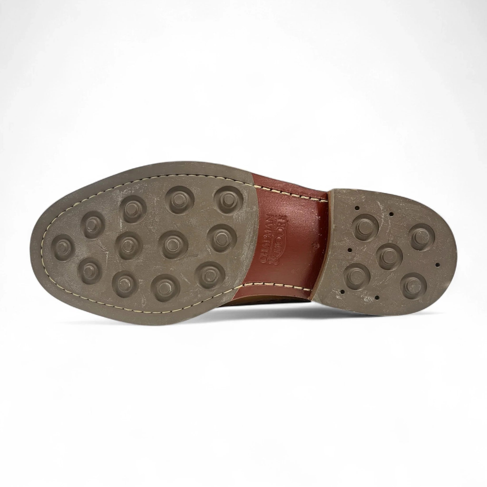 Brązowe zamszowe buty typu brogsy męskie