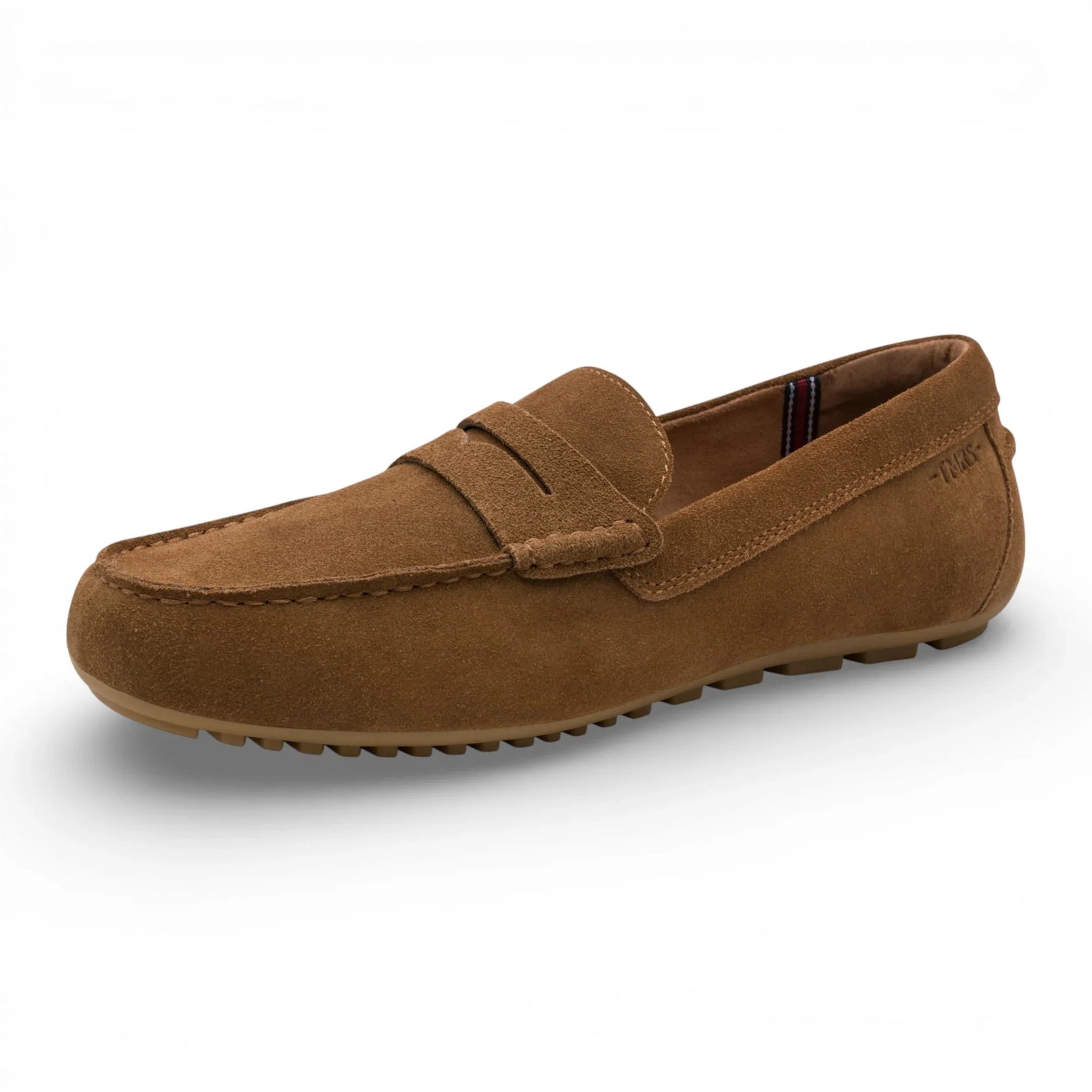 Brązowe zamszowe mokasyny męskie