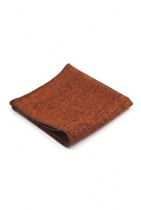 Męska brązowa tweedowa poszetka