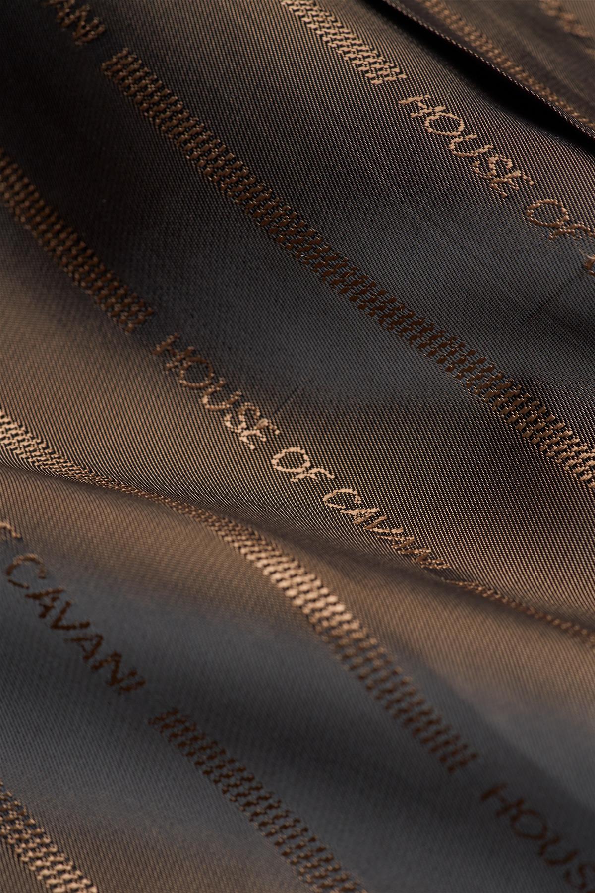 Męski brązowy płaszcz z mieszanki wełny w pepitkę z tweedu