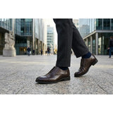 Klasyczne, sznurowane buty Oxford dla mężczyzn z noskiem typu cap-toe