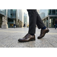 Klasyczne, sznurowane buty Oxford dla mężczyzn z noskiem typu cap-toe