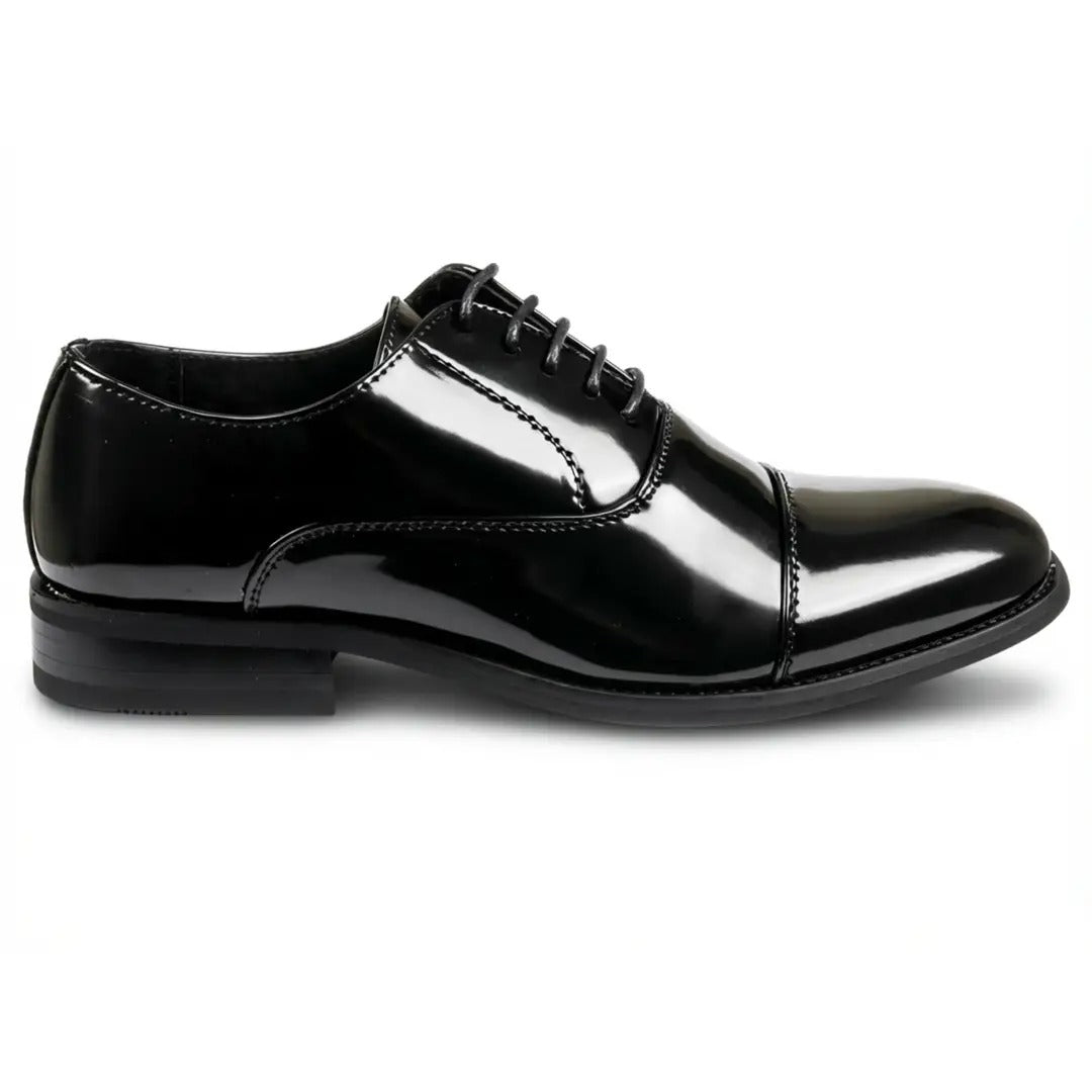 Klasyczne, sznurowane buty Oxford dla mężczyzn z noskiem typu cap-toe