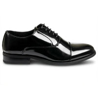 Klasyczne, sznurowane buty Oxford dla mężczyzn z noskiem typu cap-toe