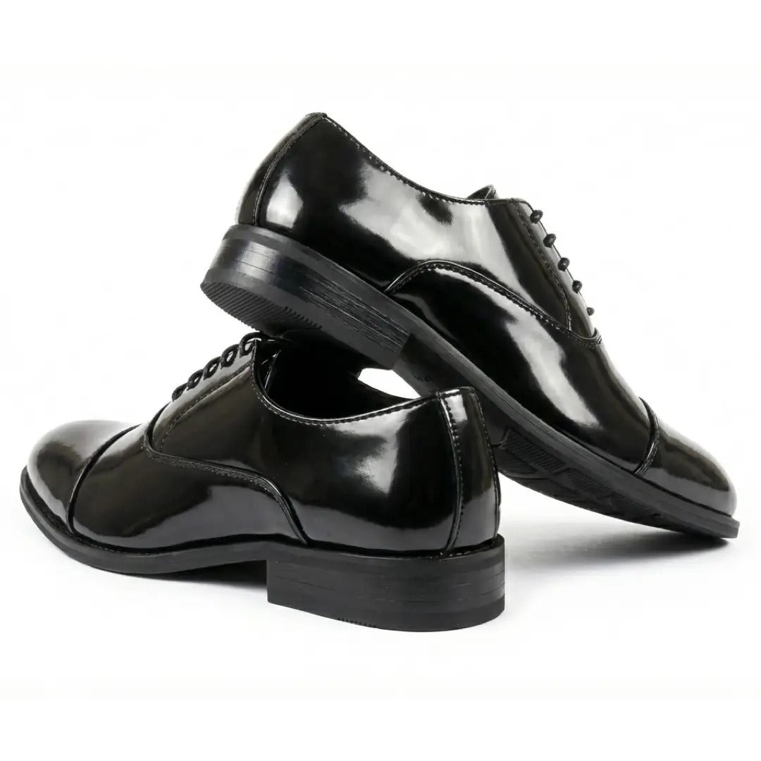 Klasyczne, sznurowane buty Oxford dla mężczyzn z noskiem typu cap-toe