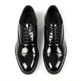 Klasyczne, sznurowane buty Oxford dla mężczyzn z noskiem typu cap-toe