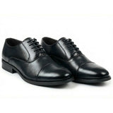 Klasyczne, sznurowane buty Oxford dla mężczyzn z noskiem typu cap-toe