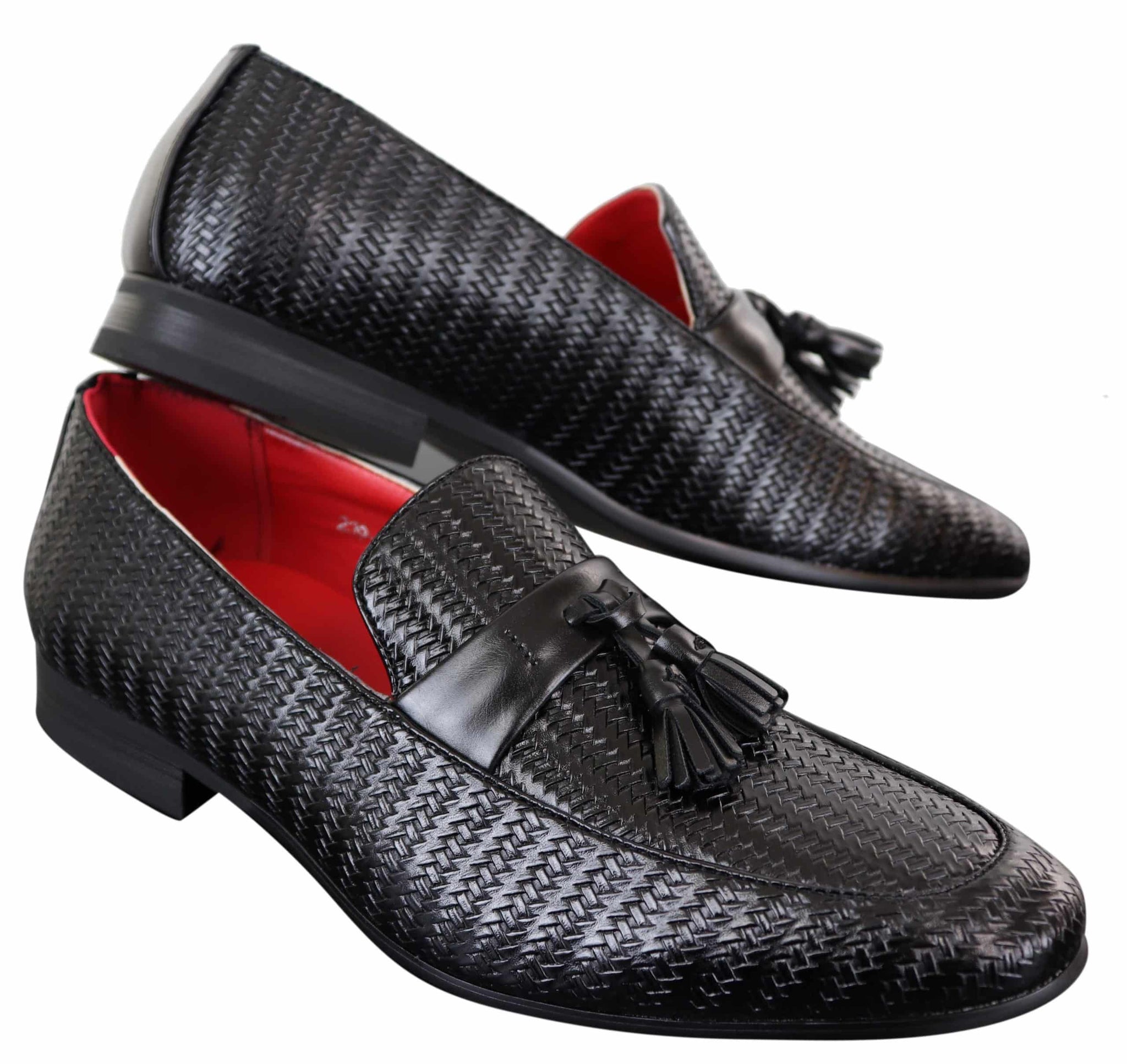 Mens Classic Tassel PU Leather Loafers