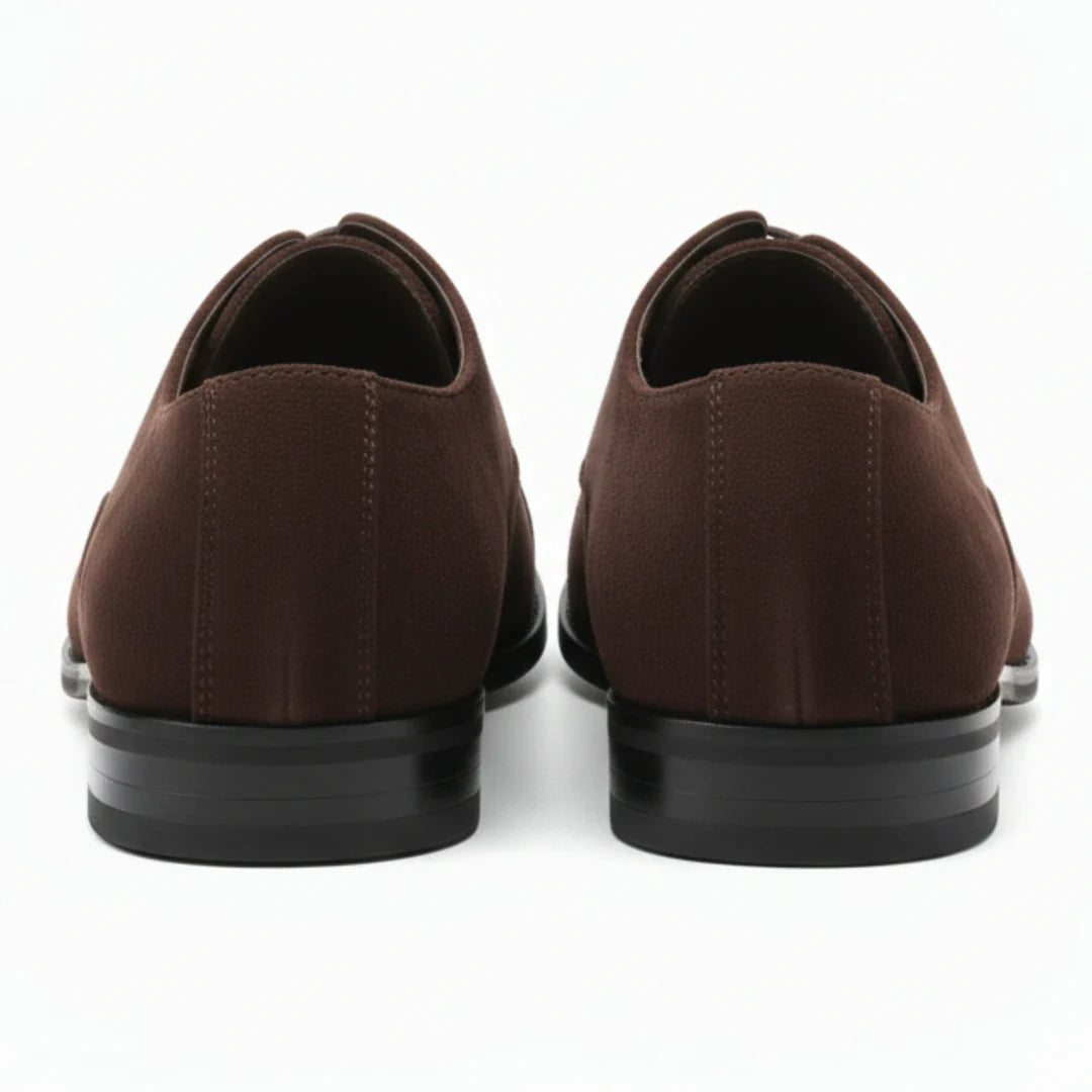 Męskie buty typu oksford ze sztucznego zamszu, sznurowane